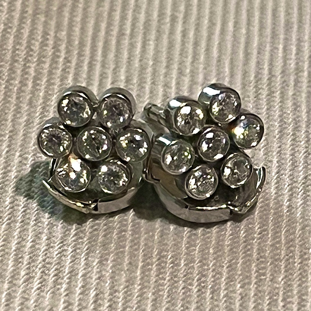 🚨 PRICE DROP🚨 RETIRED Tiffany & Co Platinum & Diamond Flower Studs